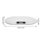 21 65 12 59 1 06in White Plastic Baby Scale W  20kg Weight Capacity  Lcd Display