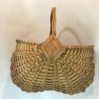 Vintage Medium Buttocks Egg Splint Primitive Wood Basket