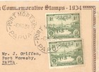 Papua 1934 Jubilee First Day Cover Port Moresby Commemorative Stamps