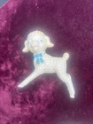 Vintage White Hard Plastic Lamb Toy Mcm 50 s 3 25  X 3 25 