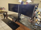 Ergotron Workfit Sit Stand Workstation And 2 Monitors 