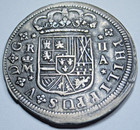 1725 Vf-xf Spanish 2 Reales Genuine Colonial 1700 s Silver Pirate Treasure Coin