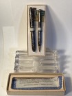 Vintage Venus President Fountain Pen   Pencil Set Striated New In Box 14k Nib