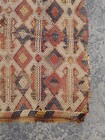 Vintage Traditional Oriental Turkish Multicolor Wool Kilim Rug Carpet 105x87 Cm