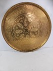 Mughal India Round Brass Tray With Islamic Writing 24 