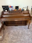 Kimball Consolette Piano Walnut With Matching Storage Bench - All Keys Play
