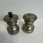 Earles Of Sheffield Pewter Salt   Pepper Set Collectible Vintage Made In Italy