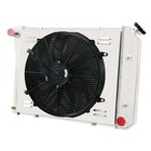 2 Row Core Radiator Shroud Fan Fit 1973-1974 Chevy Nova oldsmobile Omega Pontiac