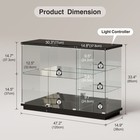47 w Large Display Cabinet With Glass Doors  Locking Rgb Display Case For Figure
