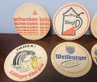 Lot Of 12 Vintage German  Beer Cardboard Coasters Advertising Bar Assorted