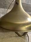Mid Century Modern Vintage Gold Metal Atomic Saucer Hanging Lamp