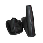 Car Gear Shift Knob Cover   Manual Handbrake Gaiter Boot Leather Cover For Bmw