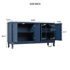 W60  Sideboard Buffet Credenzas Cupboard Storage Console Cabinet Wavy 4-doors