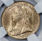1896 Great Britain 1 4p Farthing Ngc Ms 65 Red