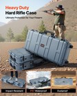 Vevor Hard Rifle Case Ip67 Waterproof Rifle Storage Case With Pre-cut Foam Grey