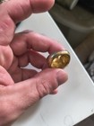 Horseshoe Gentlemans Ring With Eagle Coin In The Center For Good Luck Charm