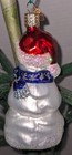Happy Snowman Glass Ornament Old World Christmas Retired Hand Painted Smiling