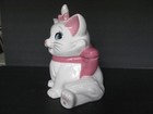 Disney Aristocats Marie Cat Cookie Jar   Canister - White   Pink - Brand New