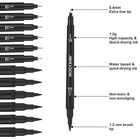 Mogyann Drawing Pens  12 Pack Dual Brush Pens Black Markers For Art Drawing S   