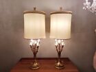 Pair Of Vintage Mid Century Modern Rembrandt Masterpieces Torchiere Table Lamps