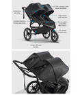 Baby Jogger Summit X3 Double Jogging Stroller  Midnight Black  Buggy For Two