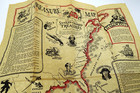 Vintage Original 1965 Historical Documents Co  Sunken   Buried Treasures Map