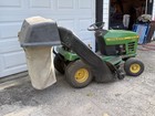 John Deere Stx-38 Gas Riding Lawn Mower W  Grass Catcher  Green yellow black