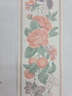 York  Pre Pasted Fabric Backed Vinyl Border Bl4107-b Flower   Fruit Vtg
