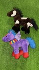Ganz Webkinz Plush Lot Purple Pegasus Wings   Brown Pinto Horse No Codes