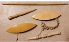 Antique Victorian Bone Tatting Shuttle Set