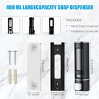 Single Wall Mounted Hand Soap Dispenser 13 5oz 400ml Black Shower Pump Clear