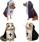 Cat dog Nun Costume Pet Clothing  Habit Outfit Halloween Funny Dress Cosplay Us