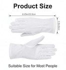 2 Pairs White Gloves Men  White Gloves For Wedding Formal Tuxedo Party  Coin