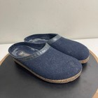 Haflinger Wool Clogs Slip On Slippers Women Sz 11   42 Cork Footbed House Shoes