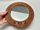 7 Vintage Nz Maori Artifacts  Mirror  Tiki Figure  Godstick  Spinning Top  Box