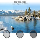 Neewer 58mm Uv Cpl Fld Lens Filter   Neutral Density Filter Nd2 Nd4 Nd8 F Canon