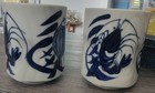 Set Of 2 Asian Tea Cup Porcelain Premium Quality  Holds 16 Oz 4 x3 