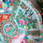 Antique Chinese Famille Rose Canton Scalloped Bowl 19th Century