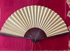 Antique Fan Chinese Decor Peacock Birds Oriental Ornament Collectible
