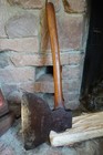 Antique W h Beatty   Sons Hewing Broad Axe Steer Logo  Timber  Framer Carpenter