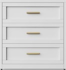 3 Drawer Dresser Cabinet For Bedroom  Metal Chest Of Drawer For Closet  Entryway