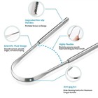 1pc U-shaped Stainless Steel Tongue Scraper Metal Tongue Cleaner Oral Hygiene