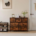 Brown 7 Drawers Dresser Bedroom Fabric Chest Of Drawers Organizer Storage Tower