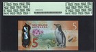 New Zealand 5 Dollars  2015  P191 Uncirculated Graded 68