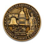 Usa 250th Anniversary Commemorative Zinc Alloy Coin - Patriotic Us Eagle Flag