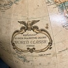 Vintage 12  Replogle World Classic World Globe On Brass Tone Metal Stand W  Ussr