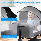 Bassinet Cover For Cats - Half-blackout Mosquito Net For Baby Crib   Bedside Sle