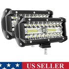 2x 7inch 30000lm Led Work Light Bar Flood Spot Pod Offroad Fog Driving Atv Truck