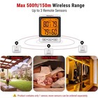 Thermopro Indoor Outdoor Thermometer Wireless  500 Ft Outside Thermometer Wit   