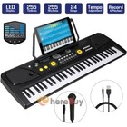 61 Key Electric Digital Piano Musical Beginner Electronic Keyboard W  Microphone